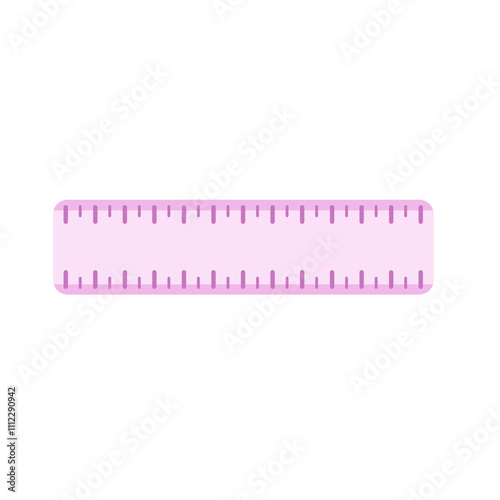 Pink ruler school vector