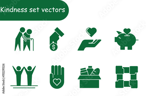Kindness vector set 