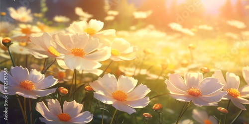 spring blossoming of trees and flowers