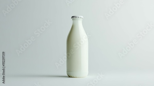 Milk bottle isolated on white background