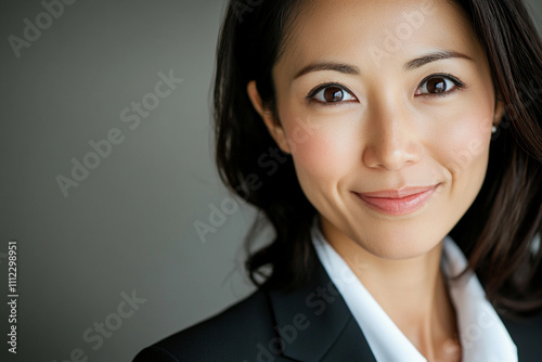 Confident businesswoman smiling in professional attire