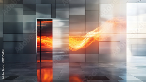 A Polished High-Tech Dimension Door with Energy Arcs Sparks Wonder for New Journeys photo