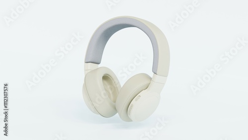 Realistic 3D headphones with a creative musical notes design. Perfect for branding, e-commerce, advertising, and presentations. High-resolution renders with sleek, modern visuals and professional deta