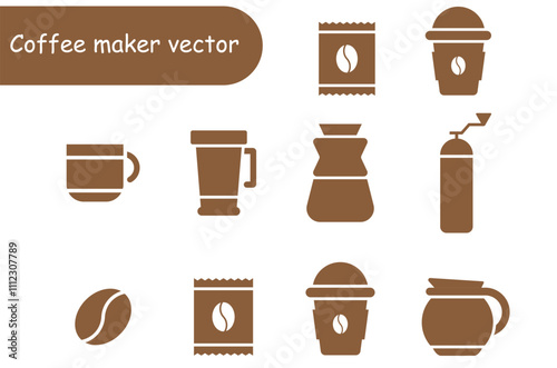 Coffee maker vector design