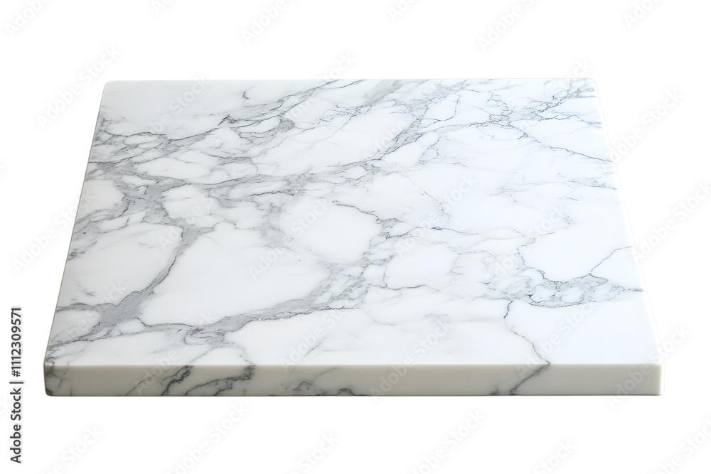 Fototapeta premium Calacatta Marble Texture: Elegant Square Slab , isolated 