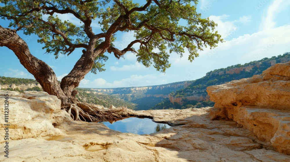 Dramatic Drought-Ravaged Tree in Landscape Dramatic Drought-Ravaged Tree in Landscape