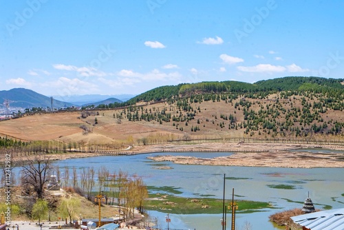 Most beautiful Buddhist Tibetan Monastery in Shangri-La, the Songzanlin Monastery or the little Potala Palace in China photo