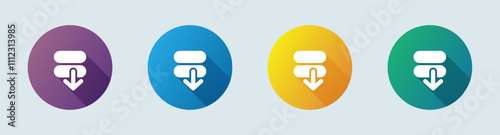 Inflation solid icon in flat design style. Economy crisis signs vector illustration.