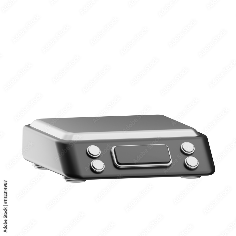 Modern Compact Electronic Device with Interface Buttons Modern Compact Electronic Device with Interface Buttons