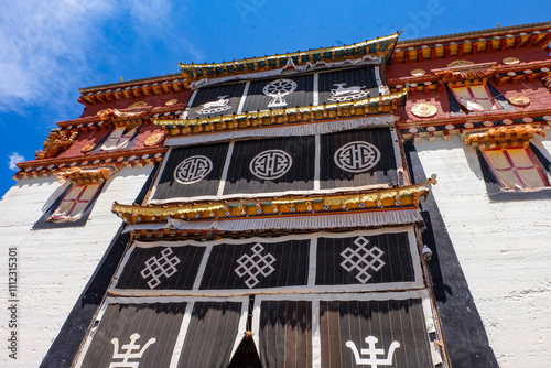 Most beautiful Buddhist Tibetan Monastery in Shangri-La, the Songzanlin Monastery or the little Potala Palace in China photo