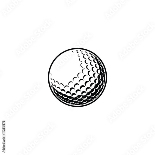Golf ball icon flat vector design