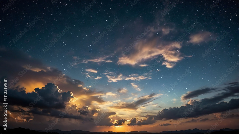 Fototapeta premium Serene Landscape Under a Clear Blue Sky