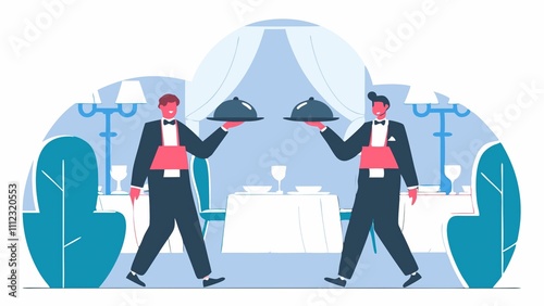 Wholesome Catering: Professional Waiters Serving at a Formal Event