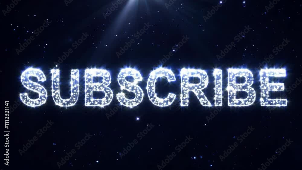 The word Subscription is shown in a glittery font. It is surrounded by stars and it is glowing The word Subscription is shown in a glittery font. It is surrounded by stars and it is glowing