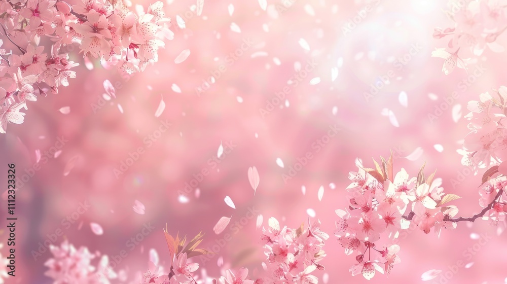 Cherry Blossom Shower in a Pastel Dream Cherry Blossom Shower in a Pastel Dream