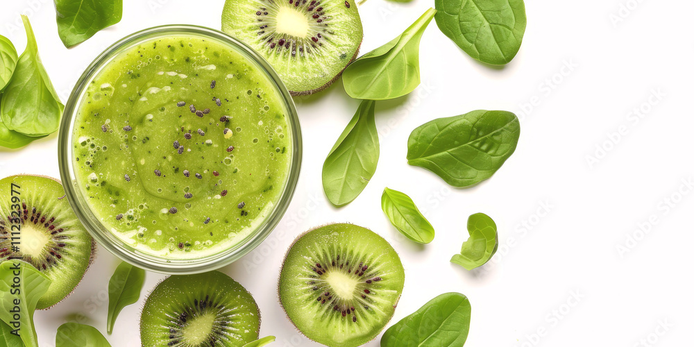 Fototapeta premium fresh kiwi natural juice Generative AI
