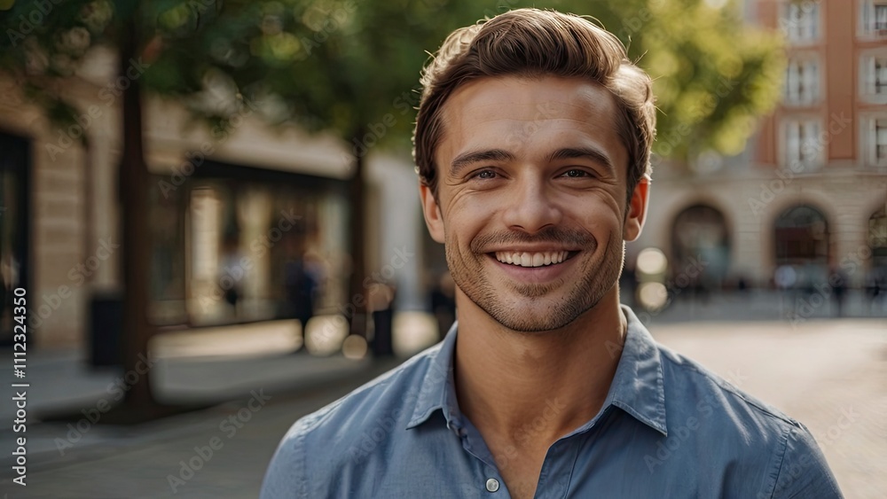 Fototapeta premium happy_young_european_professional_business_man