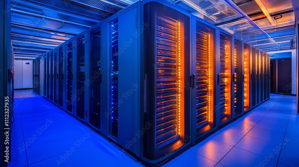 Digital technology data server rack with servers. Network server center office. Digital technology data server rack with servers. Network server center office.