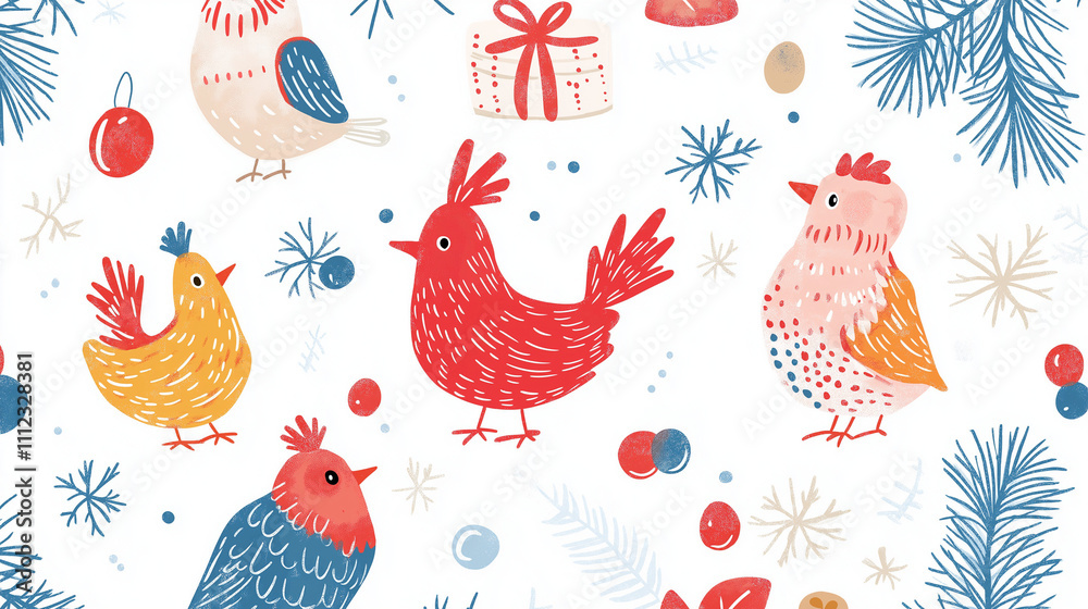 Fototapeta premium seamless pattern with birds