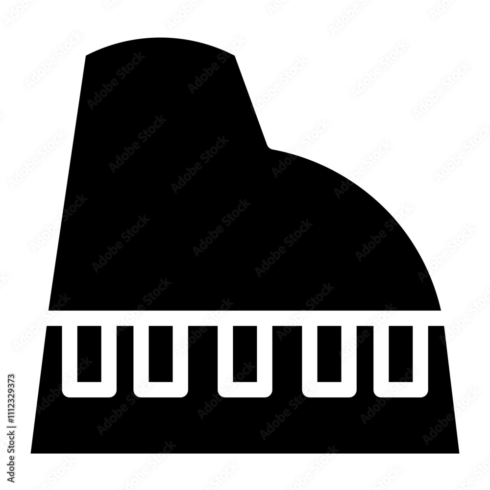 Leisure Music Piano Glyph Icon Leisure Music Piano Glyph Icon