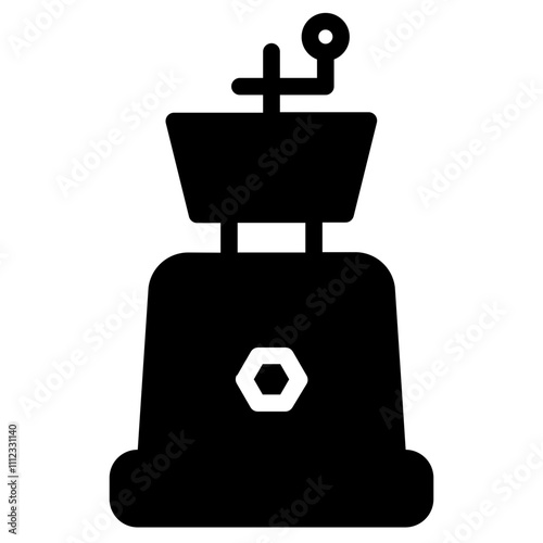 Coffee Grinder Manual Glyph Icon