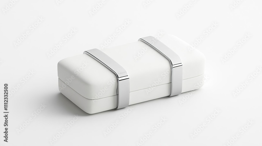 Elegant White Gift Box with Chrome Clasps Luxury Packaging Modern Design Elegant White Gift Box with Chrome Clasps Luxury Packaging Modern Design