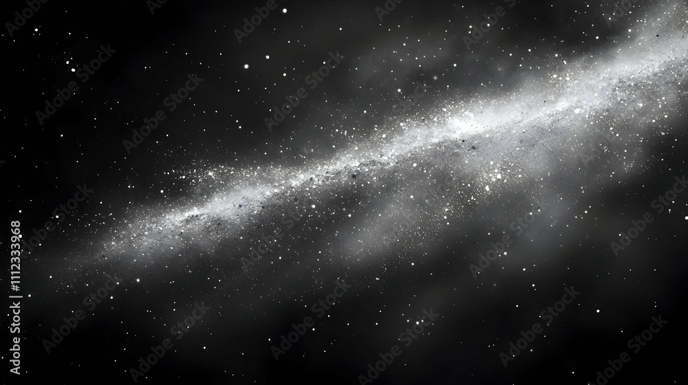 Fototapeta premium A breathtaking view of a galaxy in the night sky, featuring swirling clusters of stars, vibrant colors, and cosmic dust against the deep blackness of space