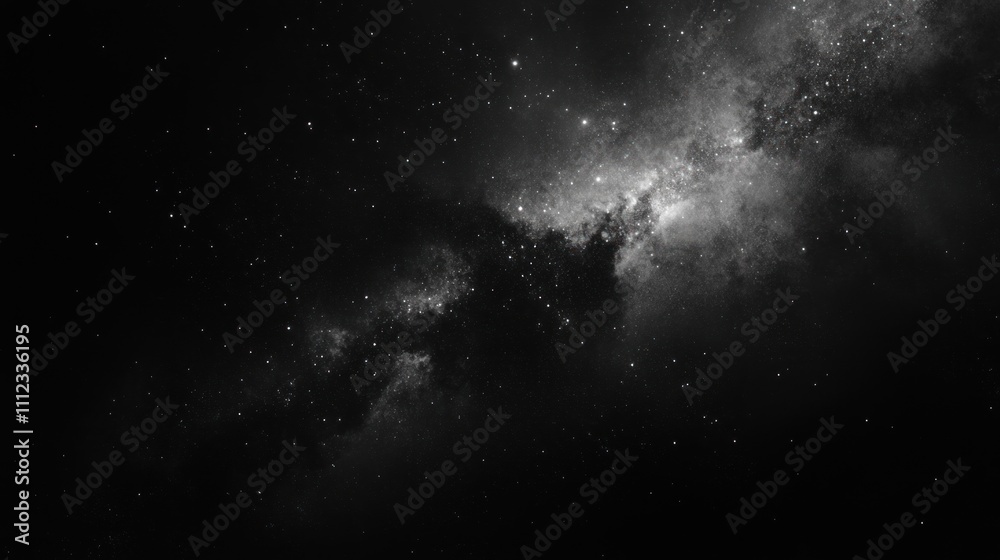 Fototapeta premium A vast, black void, representing the unknown and the endless possibilities of space, with a sense of wonder and mystery.