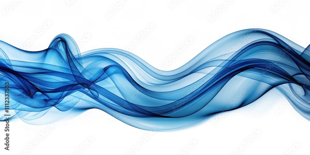 Abstract futuristic technology innovation with blue smoke wave curve swirl flow on isolated background, abstract, futuristic Abstract futuristic technology innovation with blue smoke wave curve swirl flow on isolated background, abstract, futuristic
