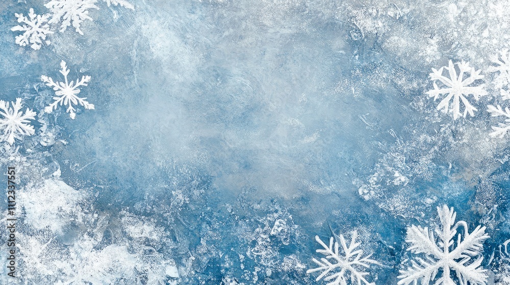 Dreamy Icy Abstract Snowflake Texture in Soft Blue Tones Dreamy Icy Abstract Snowflake Texture in Soft Blue Tones