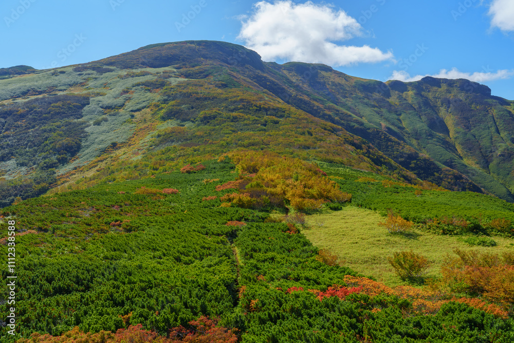Fototapeta premium 秋の暑寒別岳登山 北海道の絶景 日本二百名山