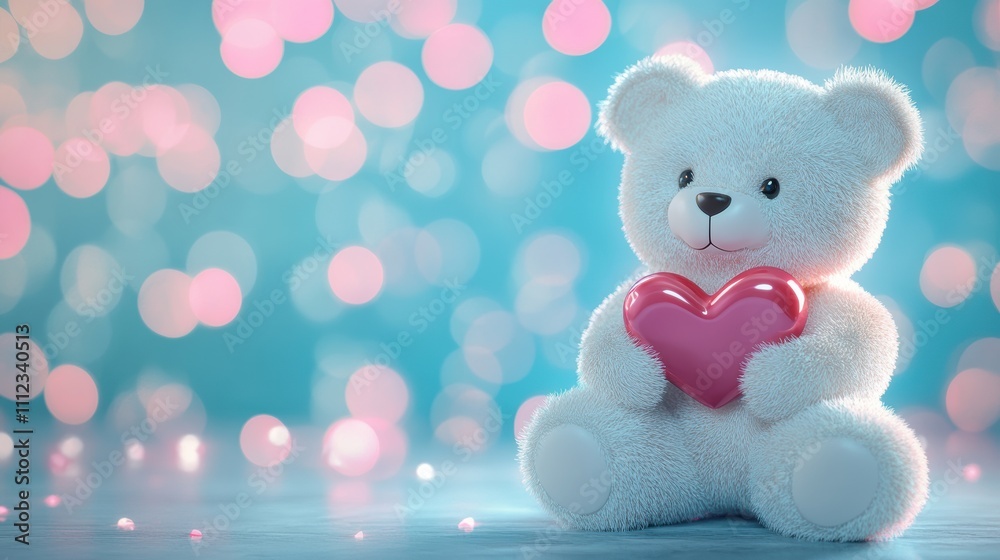 Cute teddy bear holding heart, ideal for love, friendship, and child-themed concepts. Cute teddy bear holding heart, ideal for love, friendship, and child-themed concepts.