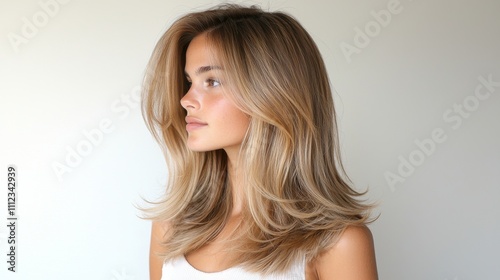 Soft Layered Hair Styled into Beautiful Waves