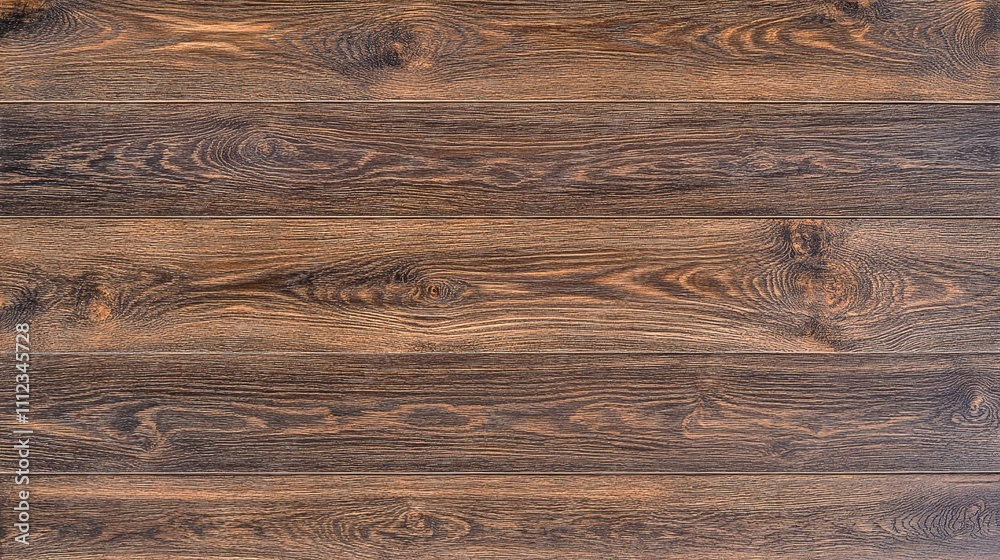 Naklejka premium Rich Brown Toned Dark Walnut Wood Texture with Deep Grains and Rustic Wooden Planks Background