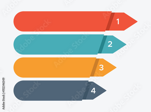 4 tier vector infographic design illustration