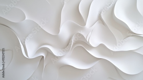 Soft and Ethereal Abstract Waves with Graceful Gradients and Delicate Shadows