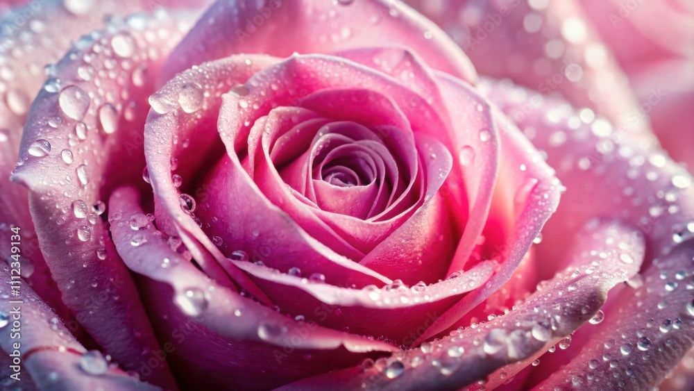 Close up of beautiful pink rose with dew drops, pink, rose, flower, close up, petals, bloom, garden, nature, romantic, delicate Close up of beautiful pink rose with dew drops, pink, rose, flower, close up, petals, bloom, garden, nature, romantic, delicate