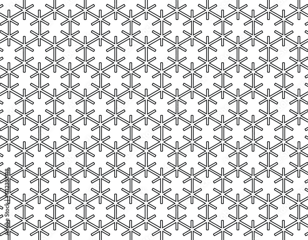 Fototapeta premium Hexagonal stars linear background. polygonal texture background. 