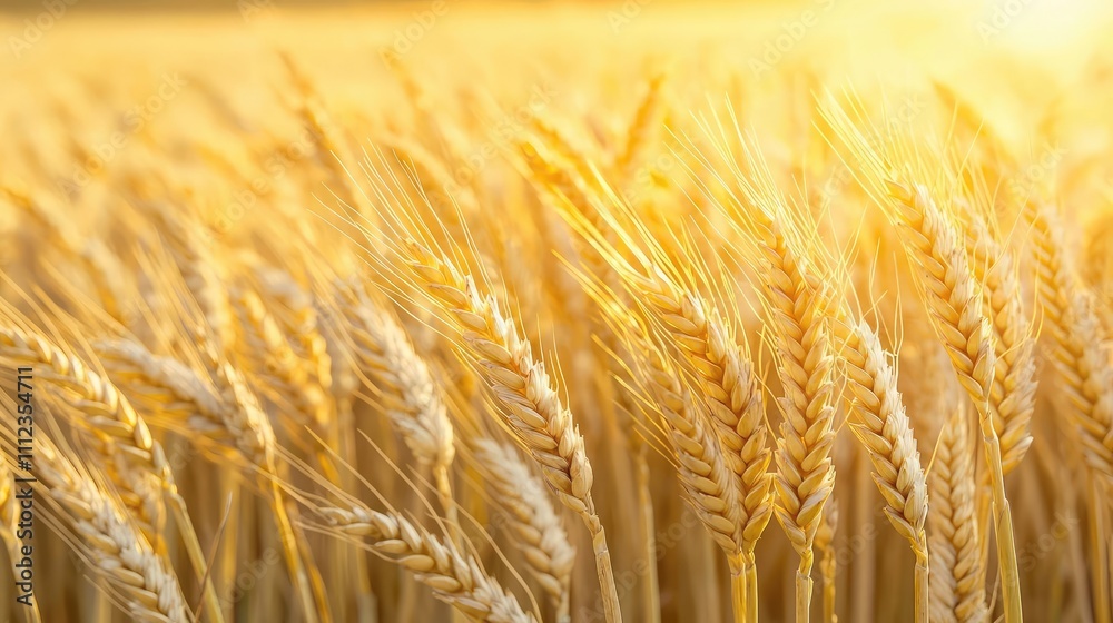 Golden wheat field under warm sunlight, showcasing nature's beauty. Golden wheat field under warm sunlight, showcasing nature's beauty.