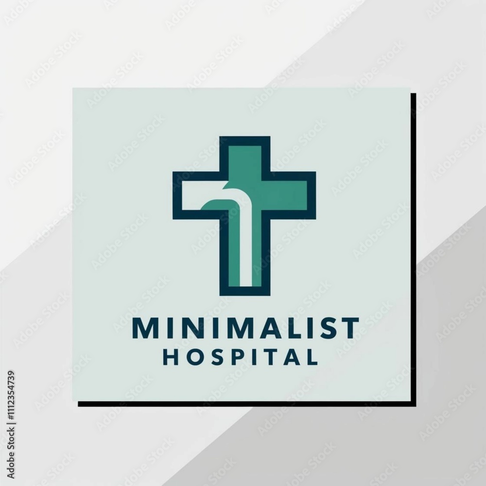 Obraz premium flat hospital logo isolated on white background,