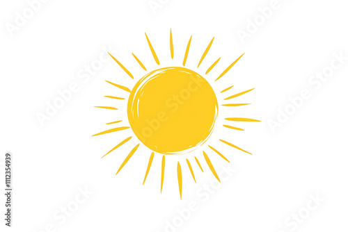 a yellow sun with rays