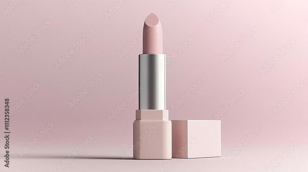 Elegant Pink Lipstick in Minimalist Setting Beauty Product Shot Elegant Pink Lipstick in Minimalist Setting Beauty Product Shot