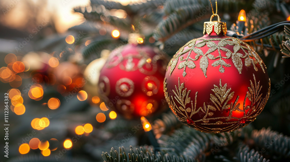 New Year's toys on a bright festive New Year's background