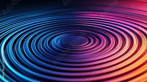 Colorful ripple effects on a dark background creating a mesmerizing visual pattern.