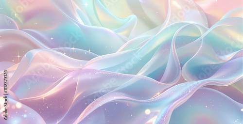 Wallpaper Mural Dreamy Pastel Waves Abstract Background with Soft Hues and Sparkling Accents Torontodigital.ca