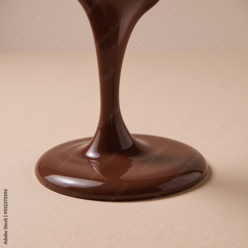 Melted chocolate with rich glossy texture ideal for desserts cooking isolated on plain backdrop cutout Melted chocolate with rich glossy texture ideal for desserts cooking isolated on plain backdrop cutout