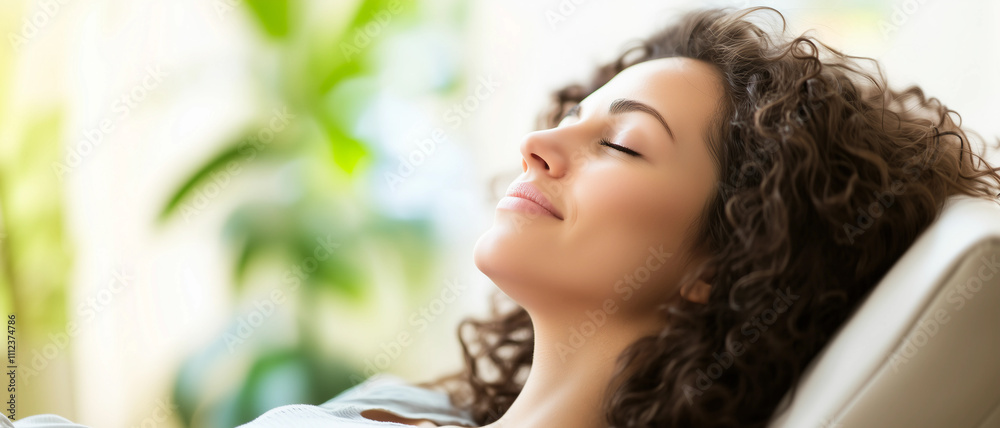 Woman receives neck massage from hands of physical therapist,healthy therapy concept,copy space Woman receives neck massage from hands of physical therapist,healthy therapy concept,copy space