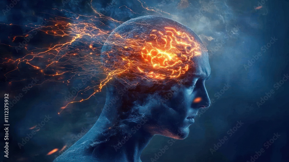 Electric brain in a storm of energy and light