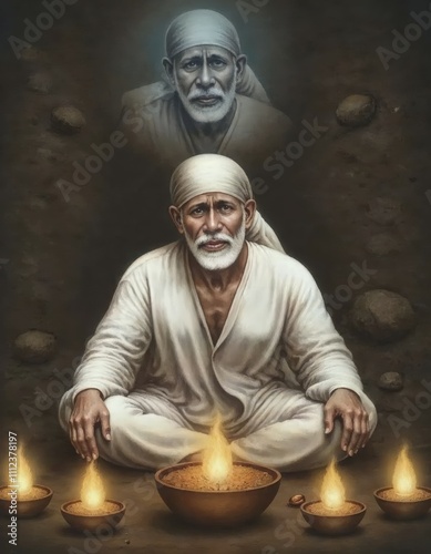 Sai Baba Indian God background photo