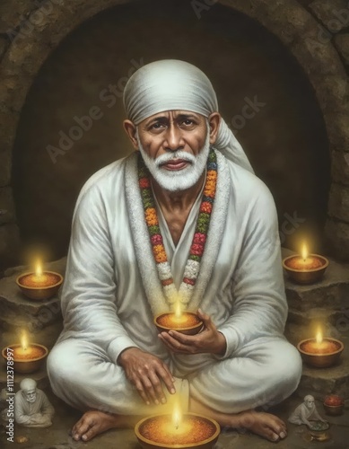 Sai Baba Indian God background photo